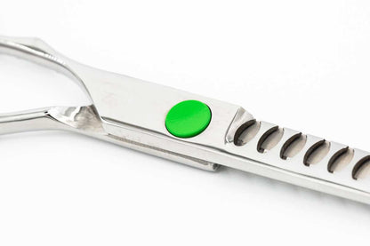 Kanpeki Green Dot Left Handed 6.5" 14T Chunker Scissor