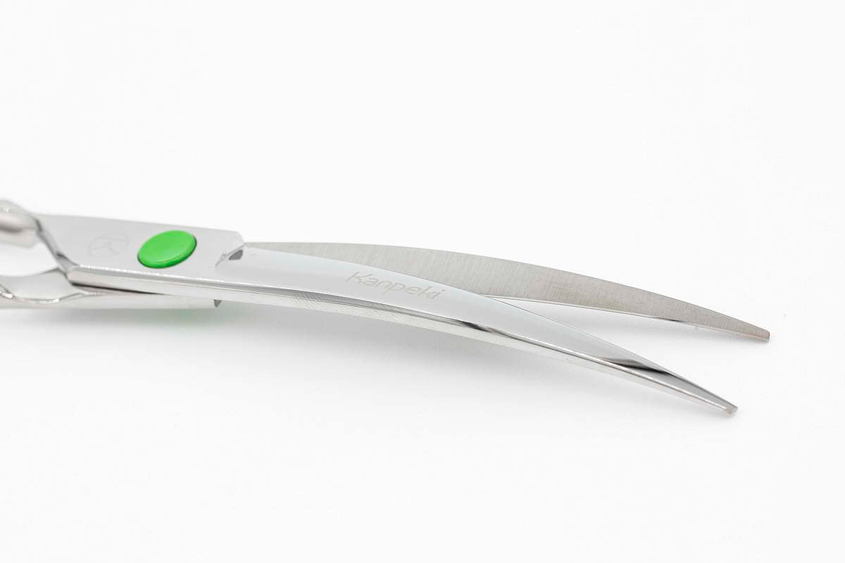 Green Dot 7" Curved Left Handed Scissor