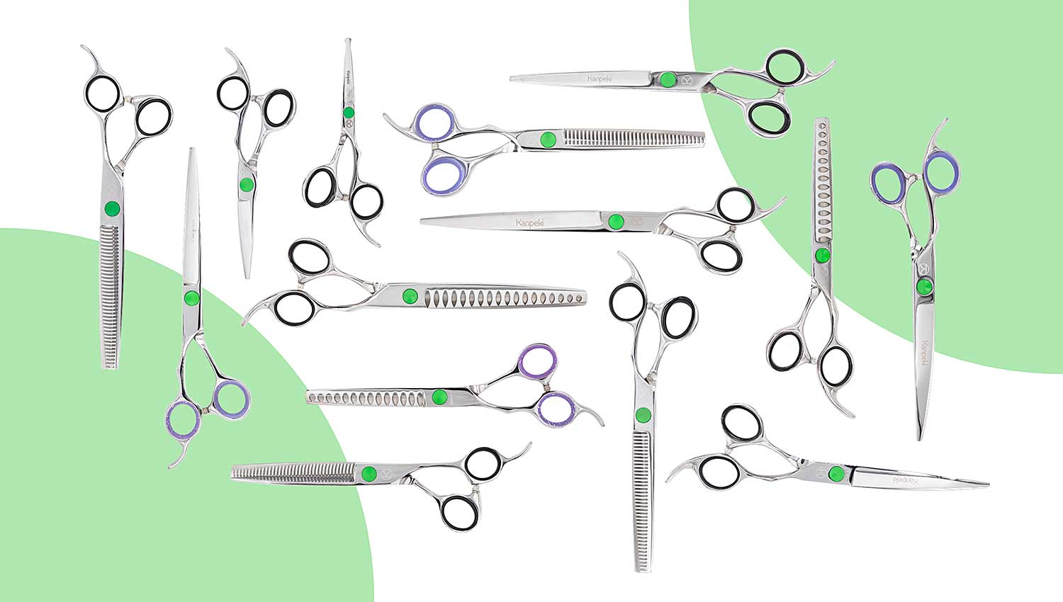 Kanpeki Green Dot Dog Grooming Scissor Range