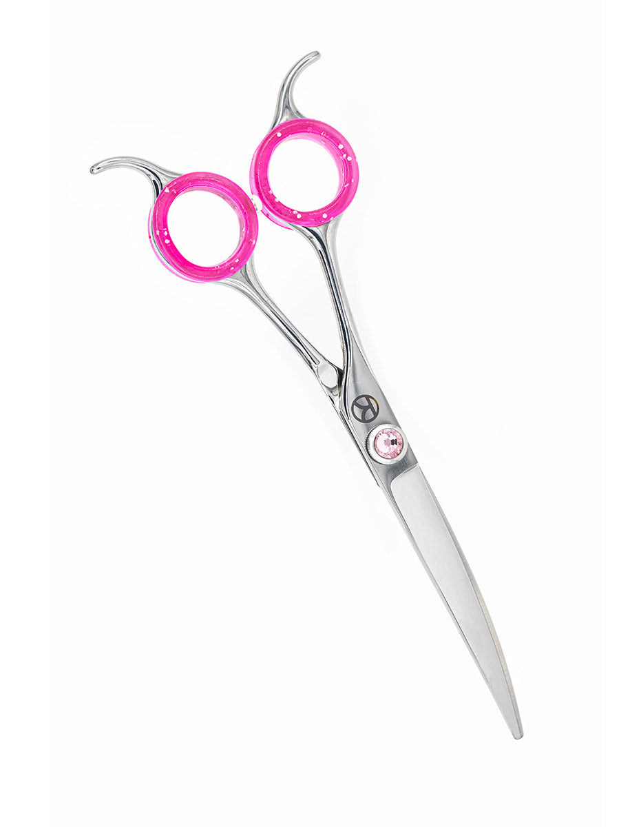 Curved Pink 6.5” Left Handed Scissor