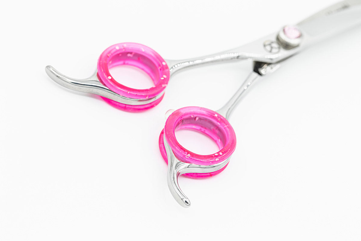 Curved Pink 6.5” Left Handed Scissor