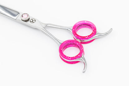 Curved Pink 7.5” Left Handed Scissor