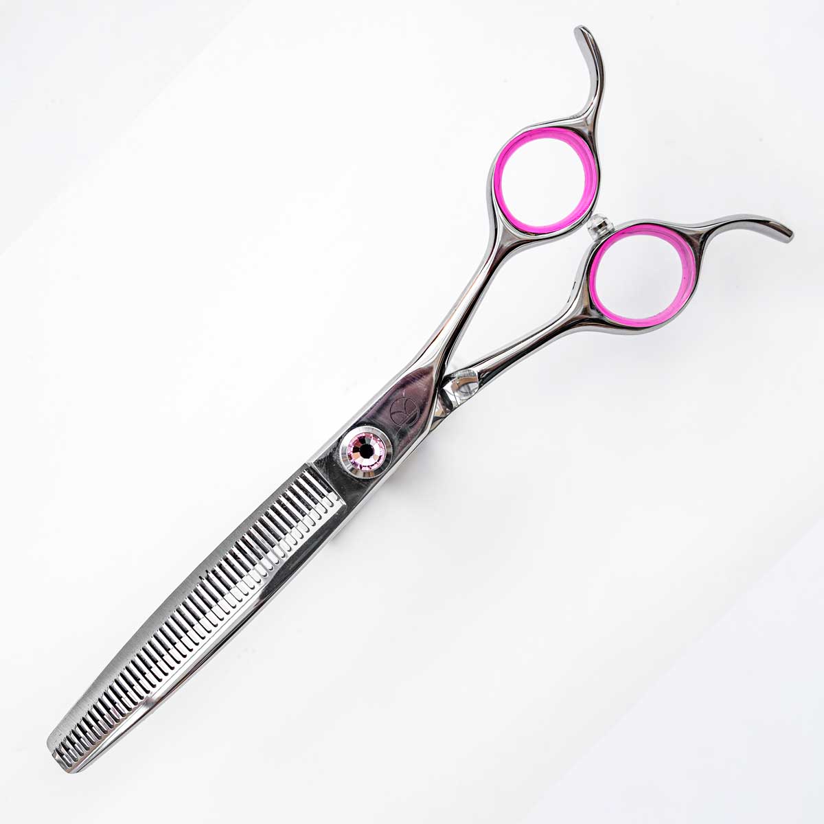 Kanpeki Curved Pink 6.5” Dog Grooming Curved Scissor Set of 3 - Scissor, Chunker, Thinner