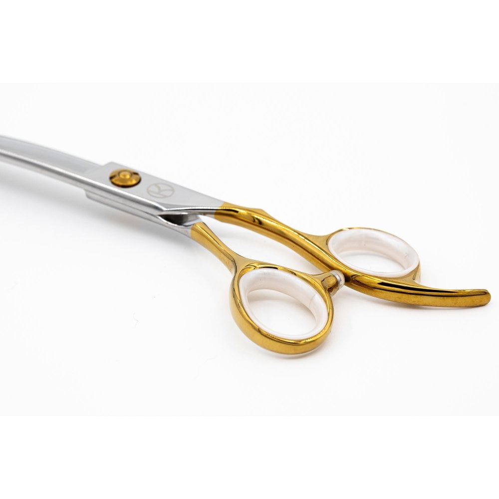 Curved grooming scissors best sale